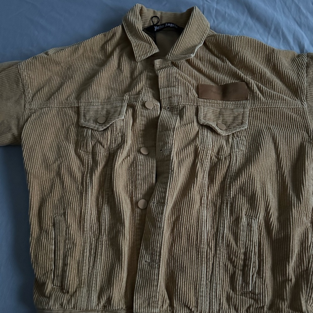 Tan palm angel corduroy jacket